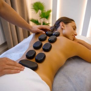 terapia con piedras volcánicas